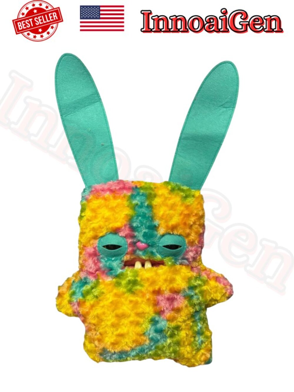 Zuru Fuggler Bigg Fuggs XL Rabid Rabbit Rainbow Plush Collectible Monster NWT